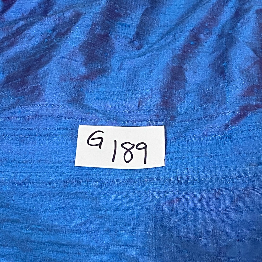 G-189 Finity Blue 100% Silk Short Sleeve MIDI Dress Size 6 - Picture 13 of 14